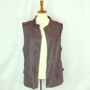 Gray military vest